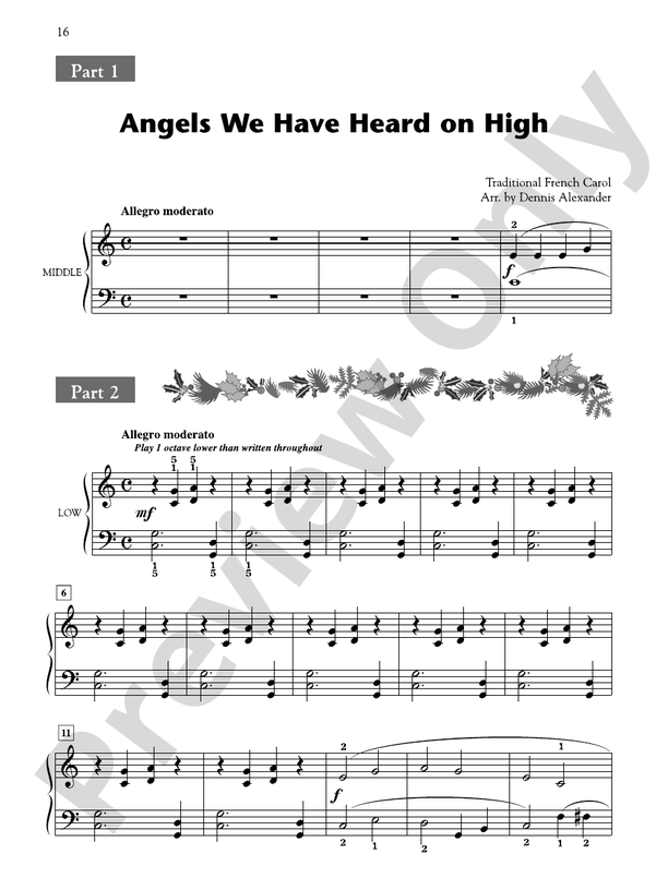 Angels We Have Heard on High - Piano Trio (1 Piano, 6 Hands)