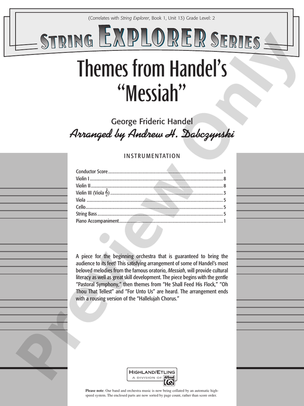 Themes from Handel's Messiah