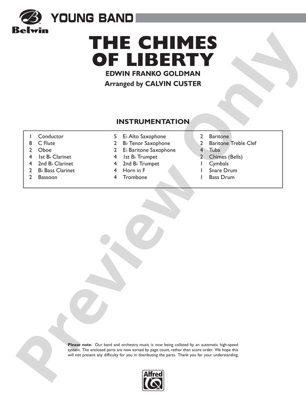 The Chimes of Liberty: Score