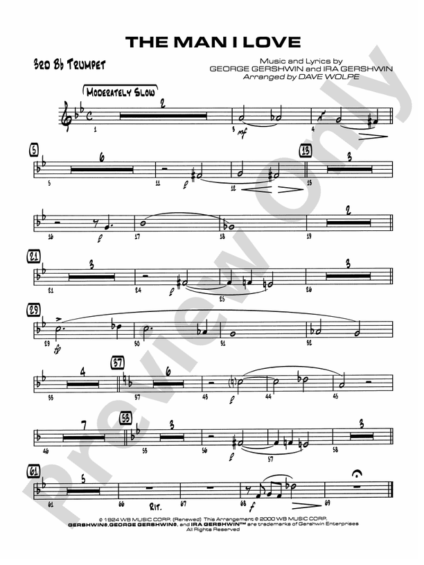 The Man I Love: 3rd B-flat Trumpet