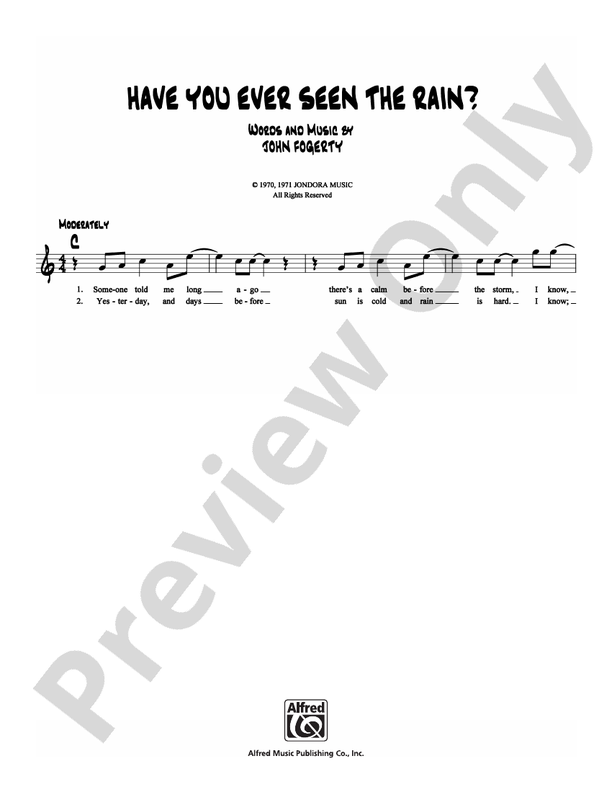 Have You Ever Seen The Rain Violin Have You Ever Seen the Rain?: Lead Sheet: Creedence Clearwater Revival