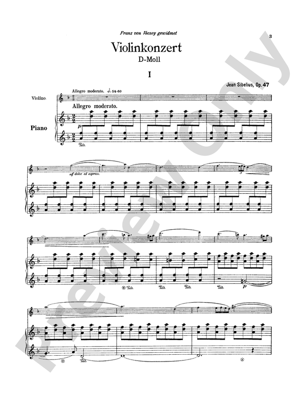 golf Mauve Scully Sibelius: Concerto in D Minor, Op. 47: Concerto in D Minor, Op. 47 (Piano)  Part - Digital Sheet Music Download