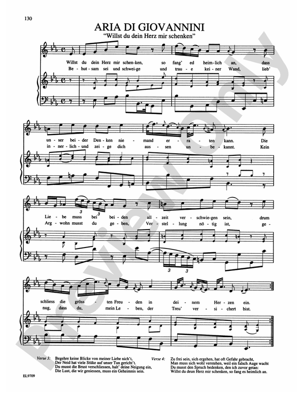 Bach: Notebook for Anna Magdalena Bach: Aria "Willst du dein Herz mir