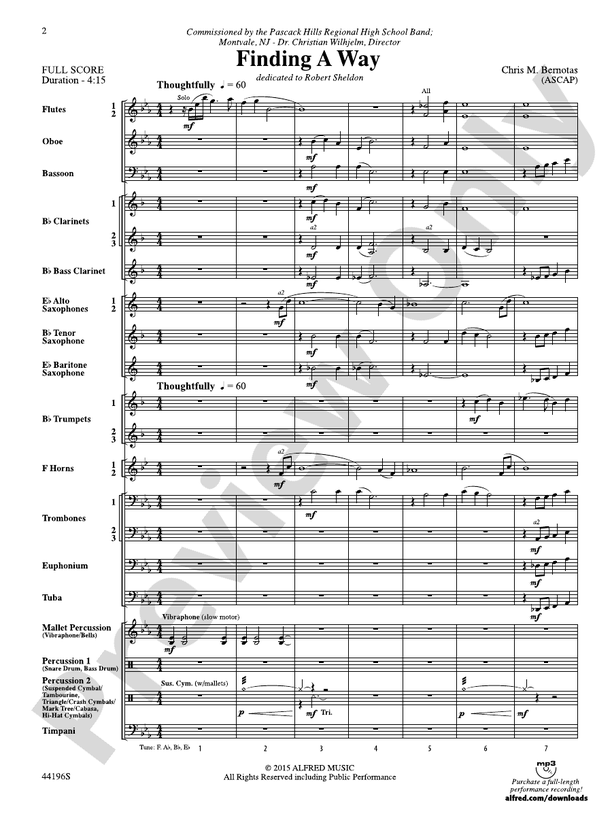 Finding a Way: Score: Concert Band Score - Digital Sheet Music Download