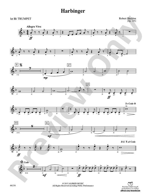 Harbinger: 1st B-flat Trumpet