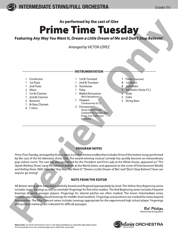 Prime Time Tuesday: Score