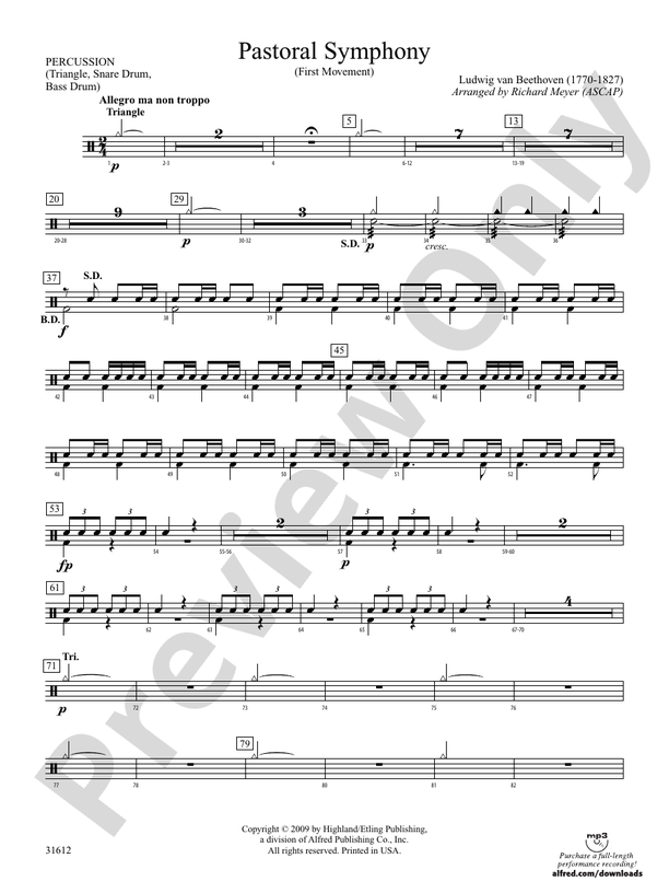 Pastoral Symphony (First Movement): 1st Percussion