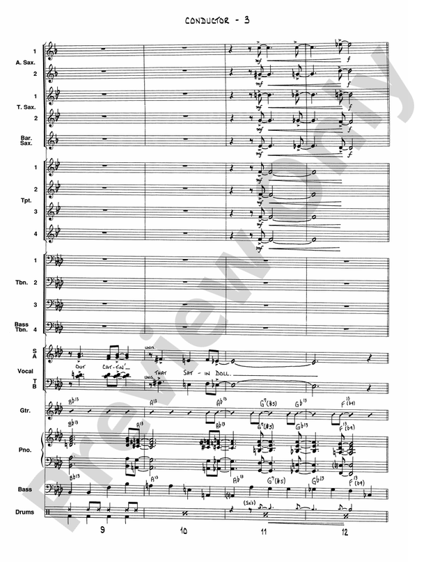 Satin Doll: Vocal Solo with Jazz Ensemble Conductor Score & Parts