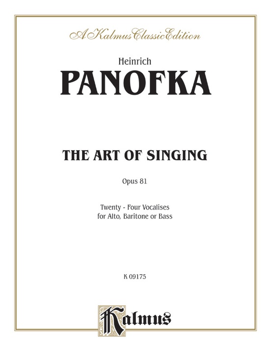 The Art of Singing; 24 Vocalises, Opus 81