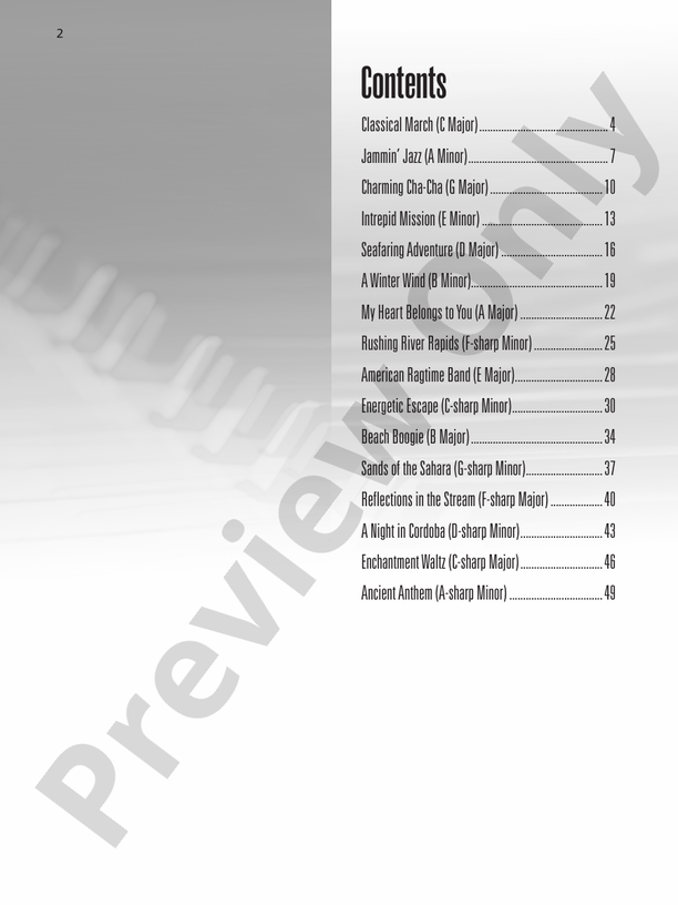 In All Keys, Book 1: Sharp Keys: Intermediate to Late Intermediate Piano Solos in All Major and Minor Sharp Keys