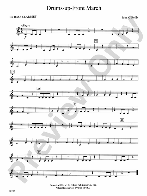 DrumsupFront March Bflat Bass Bflat Bass Part