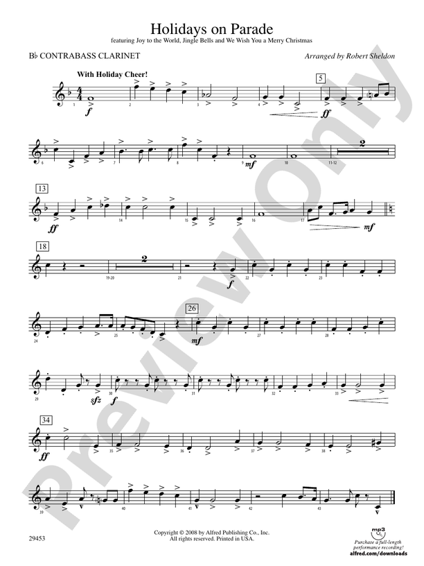 Holidays on Parade (wp) Bflat Contrabass (wp) Bflat