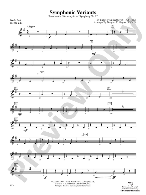 Symphonic Variants (Based on "Ode to Joy" from Symphony No. 9) (wp