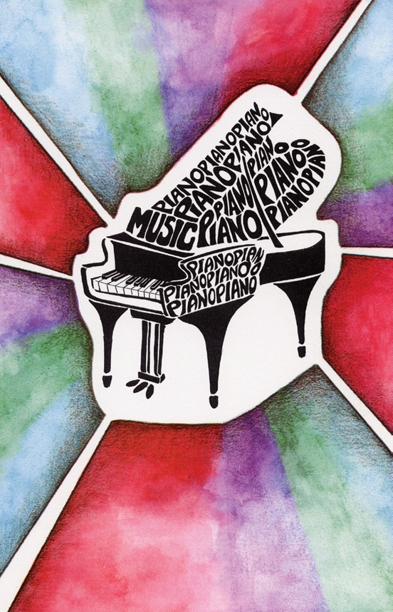 Schaum Recital Programs (Blank) #24: Jeweled Retro Piano