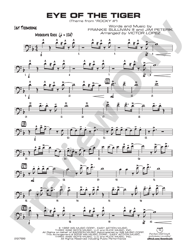 EYE OF THE TIGER Piano Sheet music