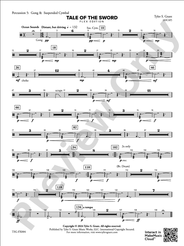 Tale Of The Sword 5th Percussion 5th Percussion Part Tyler S Grant