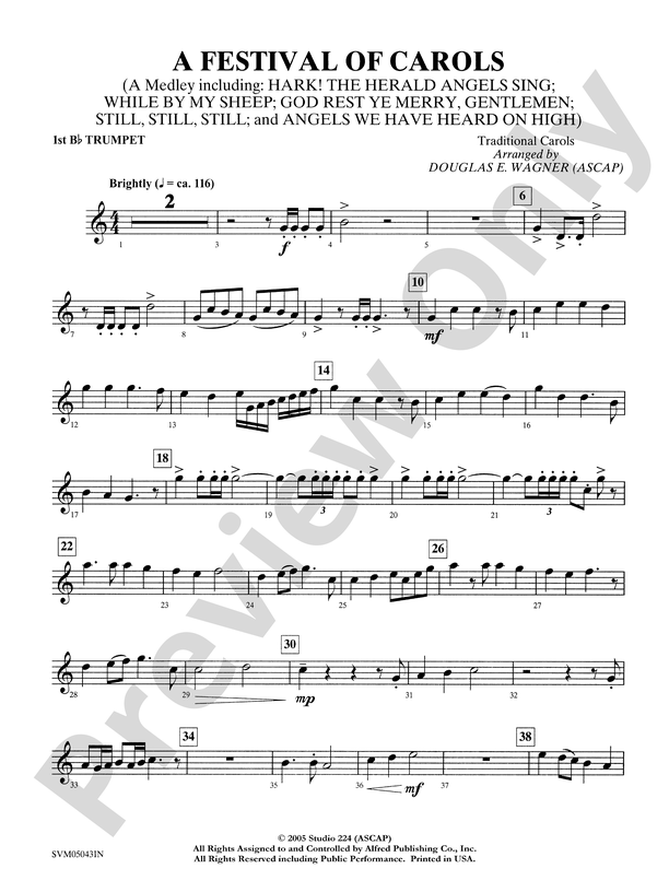 A Festival of Carols (A Medley): 1st B-flat Trumpet