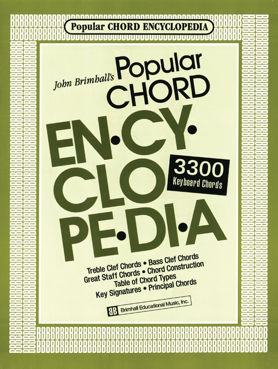 John Brimhall's Popular Chord Encyclopedia Piano Book Sheet Music