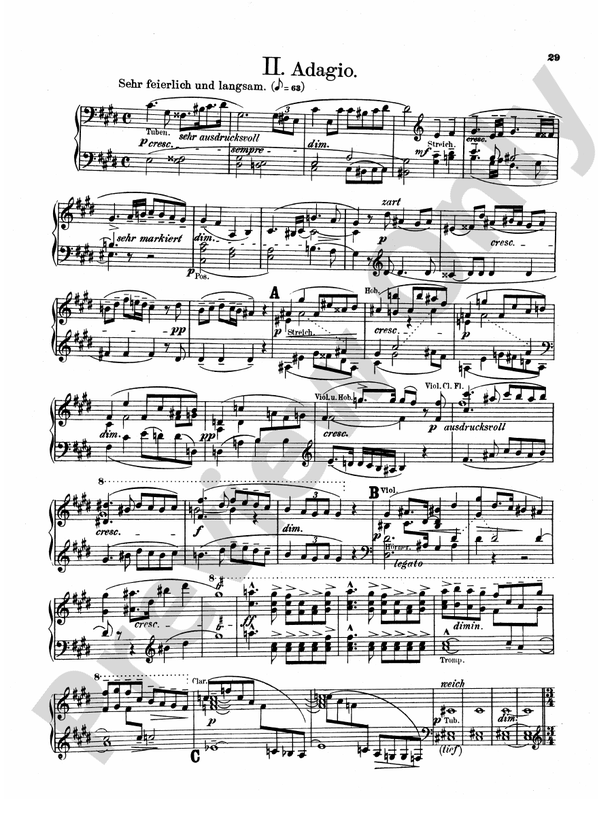 Bruckner: Symphony No. 7 in E Major (ISBN: 0757912818): II