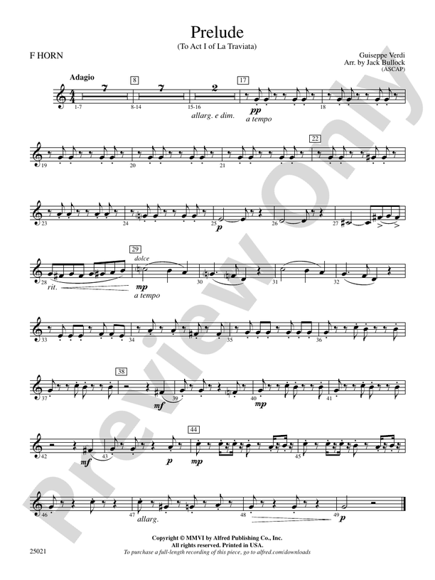 Prelude 1st F Horn 1st F Horn Part Digital Sheet Music Download 