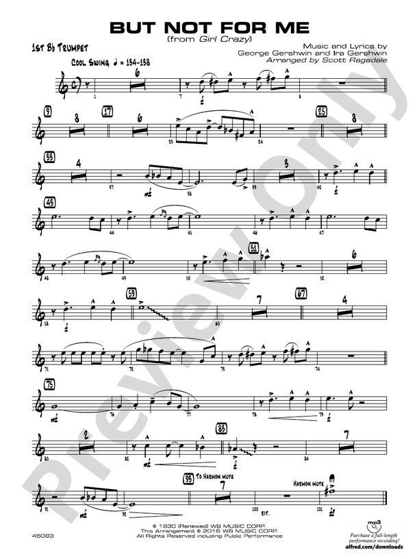 But Not for Me: 1st B-flat Trumpet