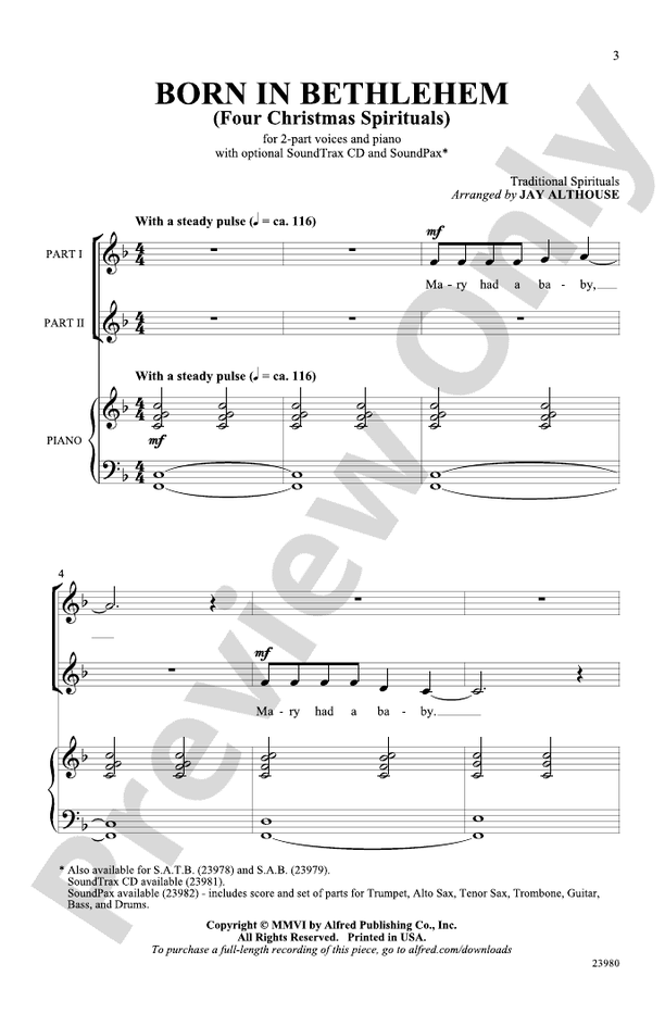 Born in Bethlehem (Four Christmas Spirituals)