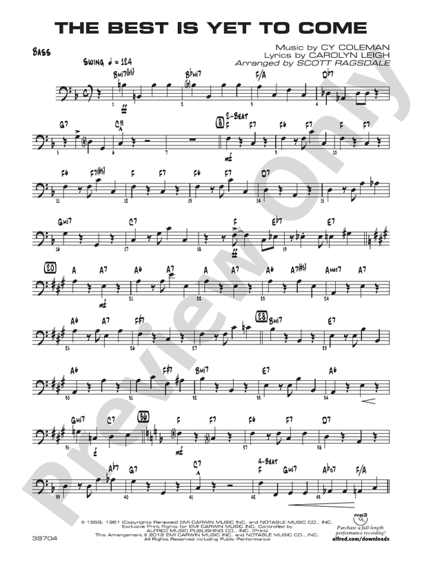 The Best Is Yet to Come: String Bass