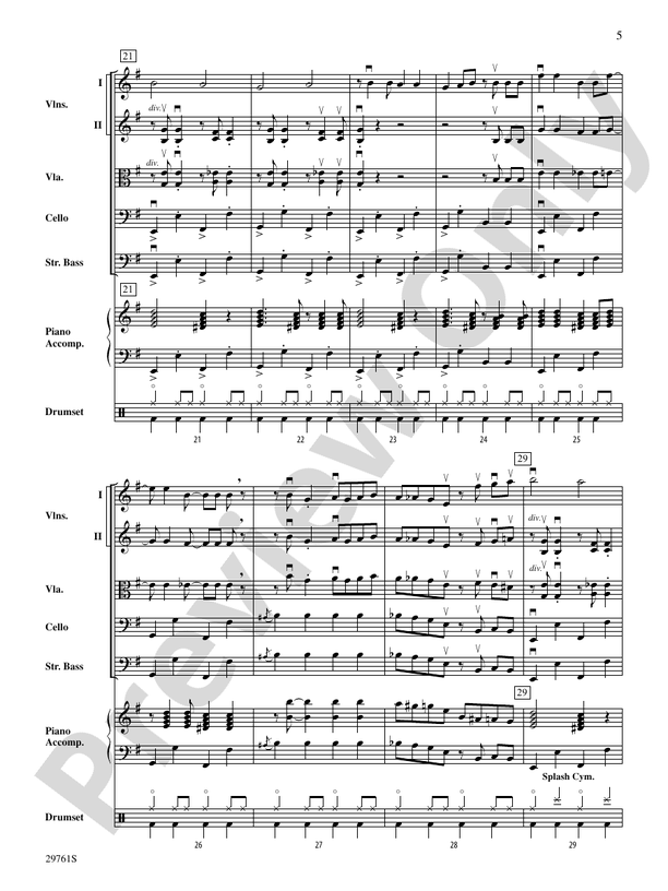 Sing Sing Sing Adapted From The Stage Show Barrage Score String Orchestra Score Digital 8933