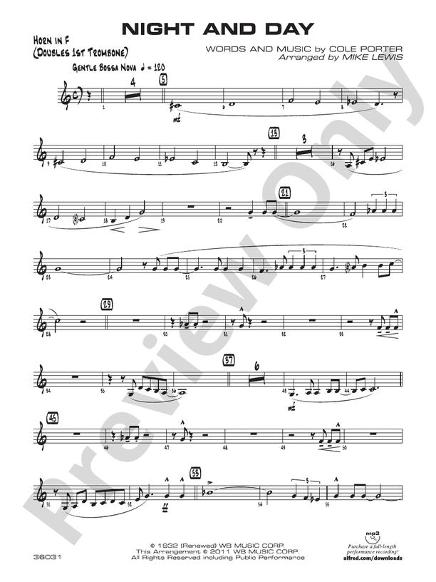 Night and Day: 1st F Horn