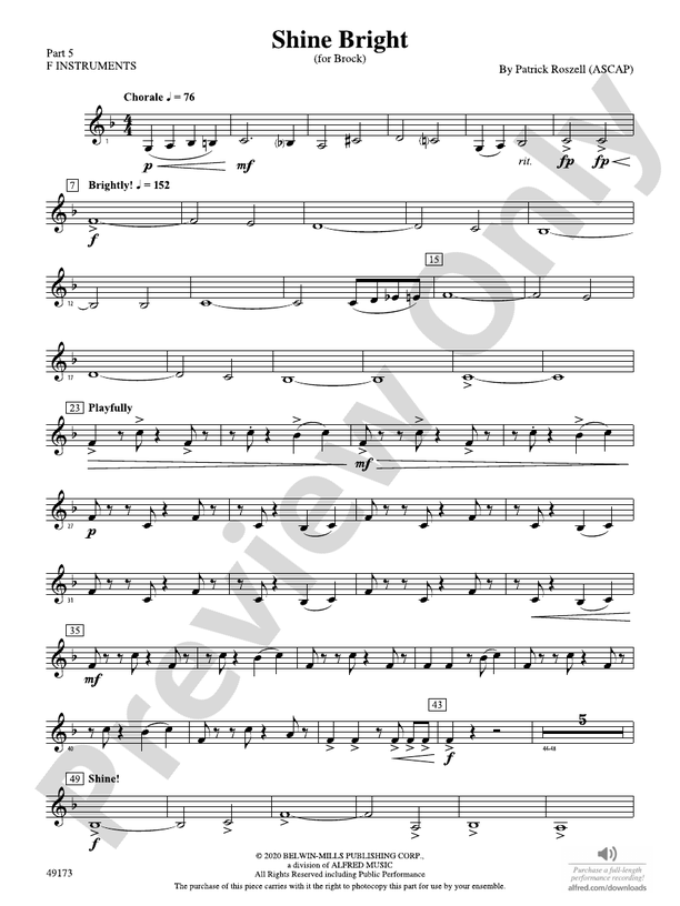 Shine Bright: Part 5 - F Instruments