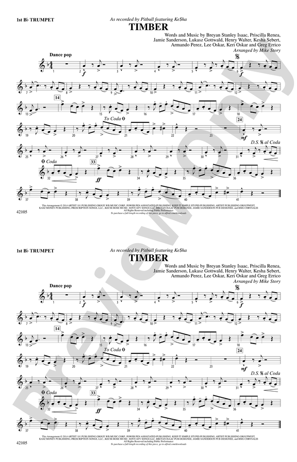 Timber: 1st B-flat Trumpet