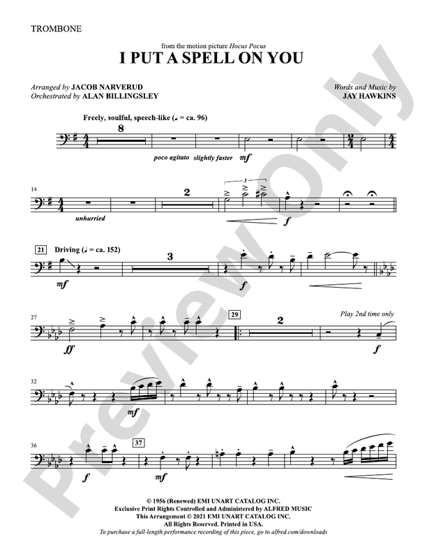 I Put a Spell on You (SATB ) by Jay Hawkins/