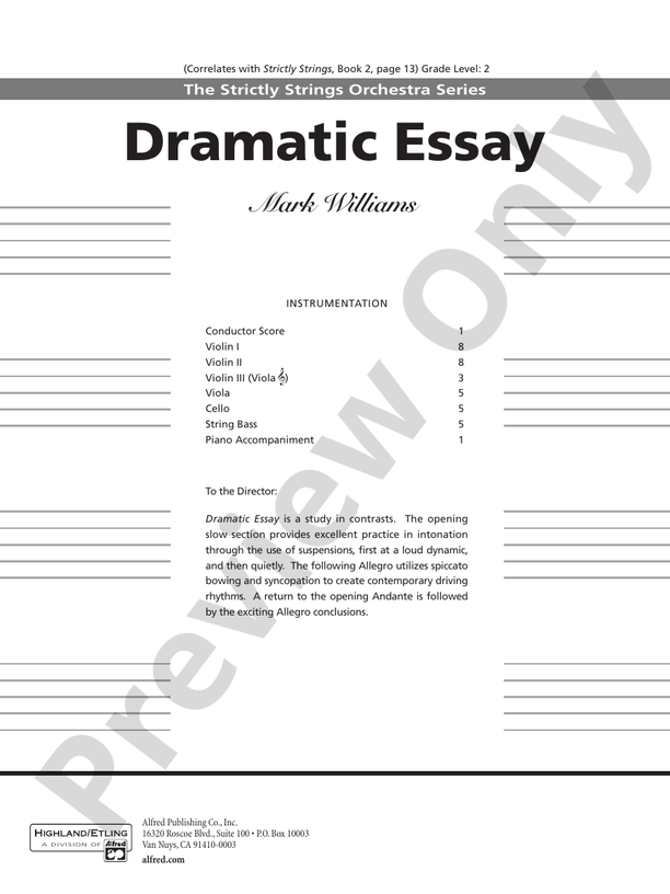 Dramatic Essay