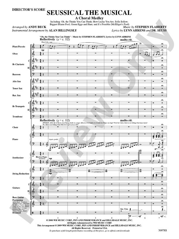 Seussical the Musical A Choral Medley Choral Octavo SoundPax