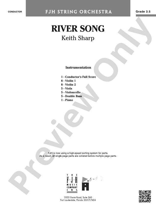 River Song Keith Sharp Digital Sheet Music Download