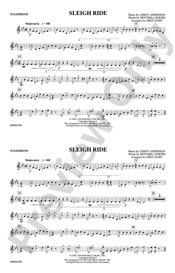 Sleigh Ride: Xylophone