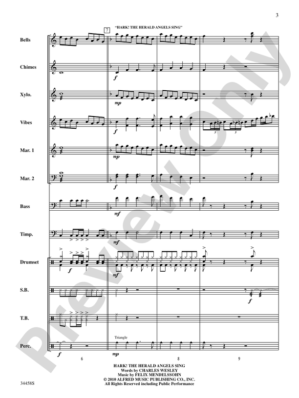 Holiday Favorites Percussion Ensemble Score & Parts Digital Sheet
