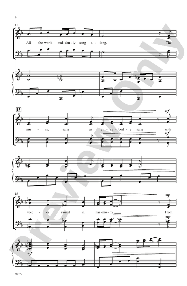 Everyone Sang SATB Choral Octavo Andy Beck Digital Sheet Music Download