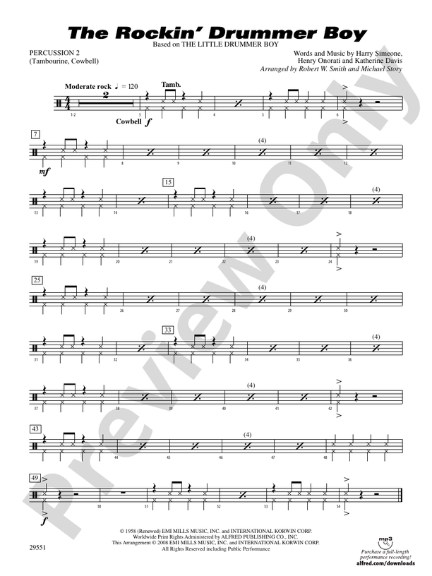 The Rockin' Drummer Boy: 2nd Percussion