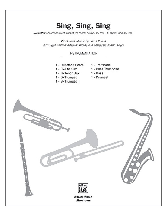 Sing, Sing, Sing: 2nd E-flat Alto Saxophone: 2nd E-flat Alto Saxophone Part  - Digital Sheet Music Download