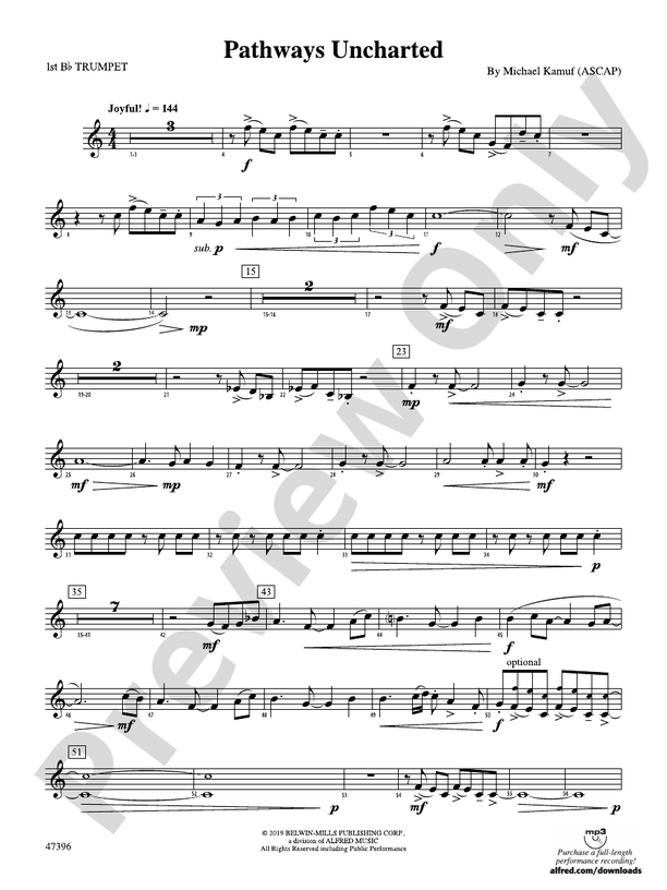 Pathways Uncharted: 1st B-flat Trumpet: 1st B-flat Trumpet Part
