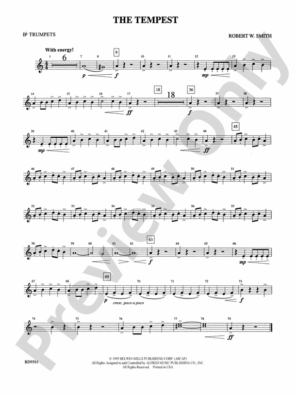 The Tempest: 1st B-flat Trumpet