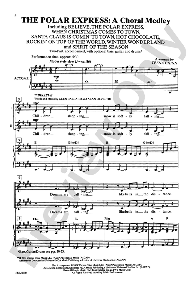 The Polar Express: A Choral Medley