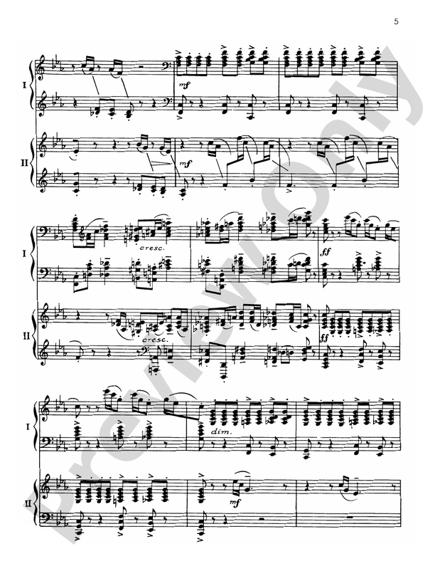 Symphonic Dances, Opus 45 - I. Non Allegro - Piano Duo (2 Pianos, 4 Hands)