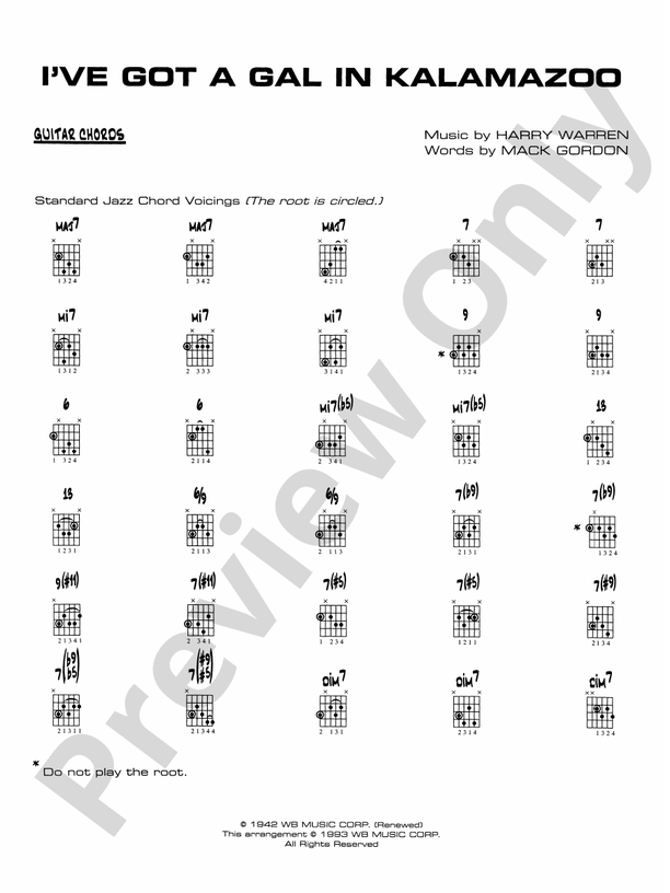 I've Got a Gal in Kalamazoo Guitar Chords Guitar Chords Part