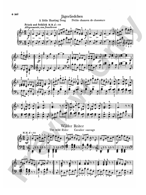 Free Piano Sheet Music – Siciliana Op. 68 No. 11 – Schumann