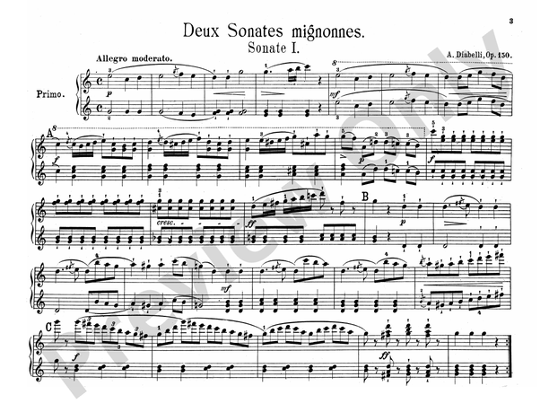 Diabelli: 2 Sonates Mignonnes and Rondeau Militaire