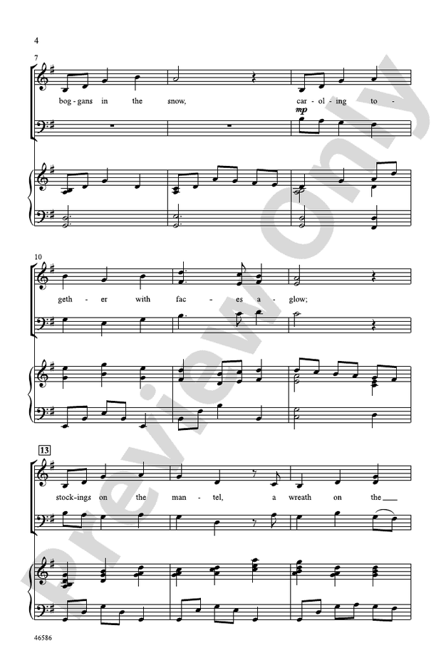 My Christmas Tree SAB Choral Octavo Alan Menken Digital Sheet Music