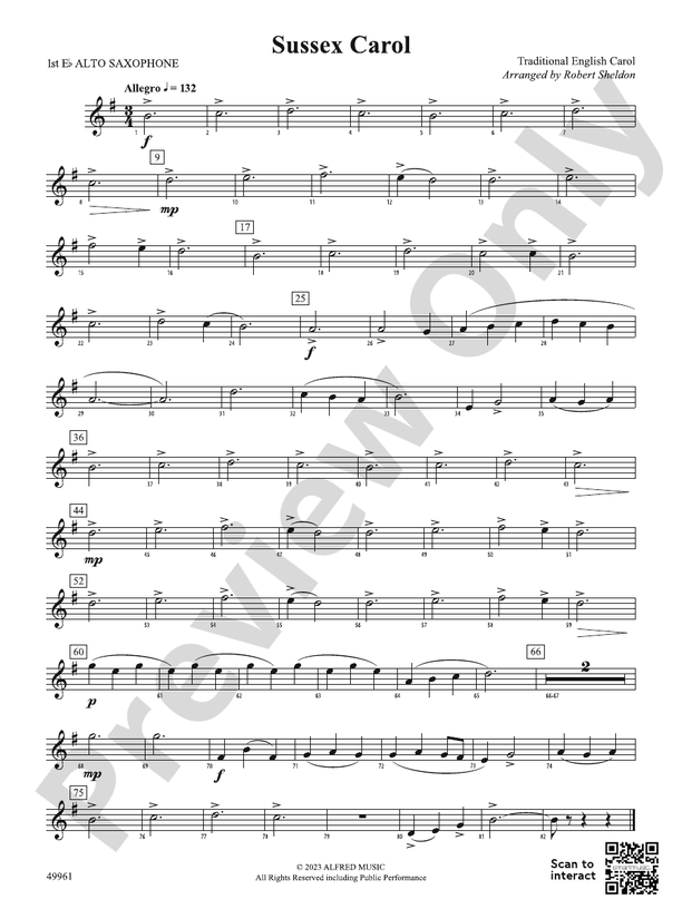 A Swingin' Holiday - E-flat Alto Saxophone 1" Sheet Music