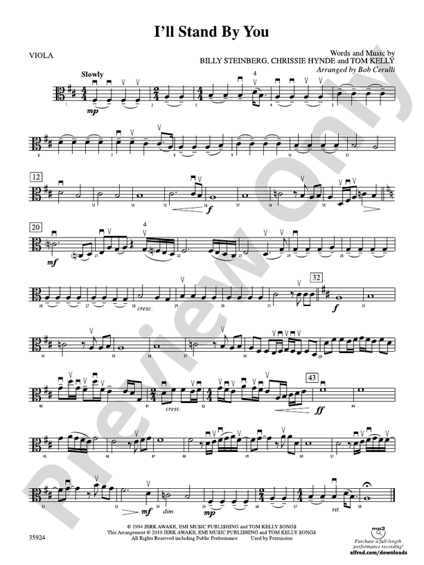 I'll Stand by You: Viola